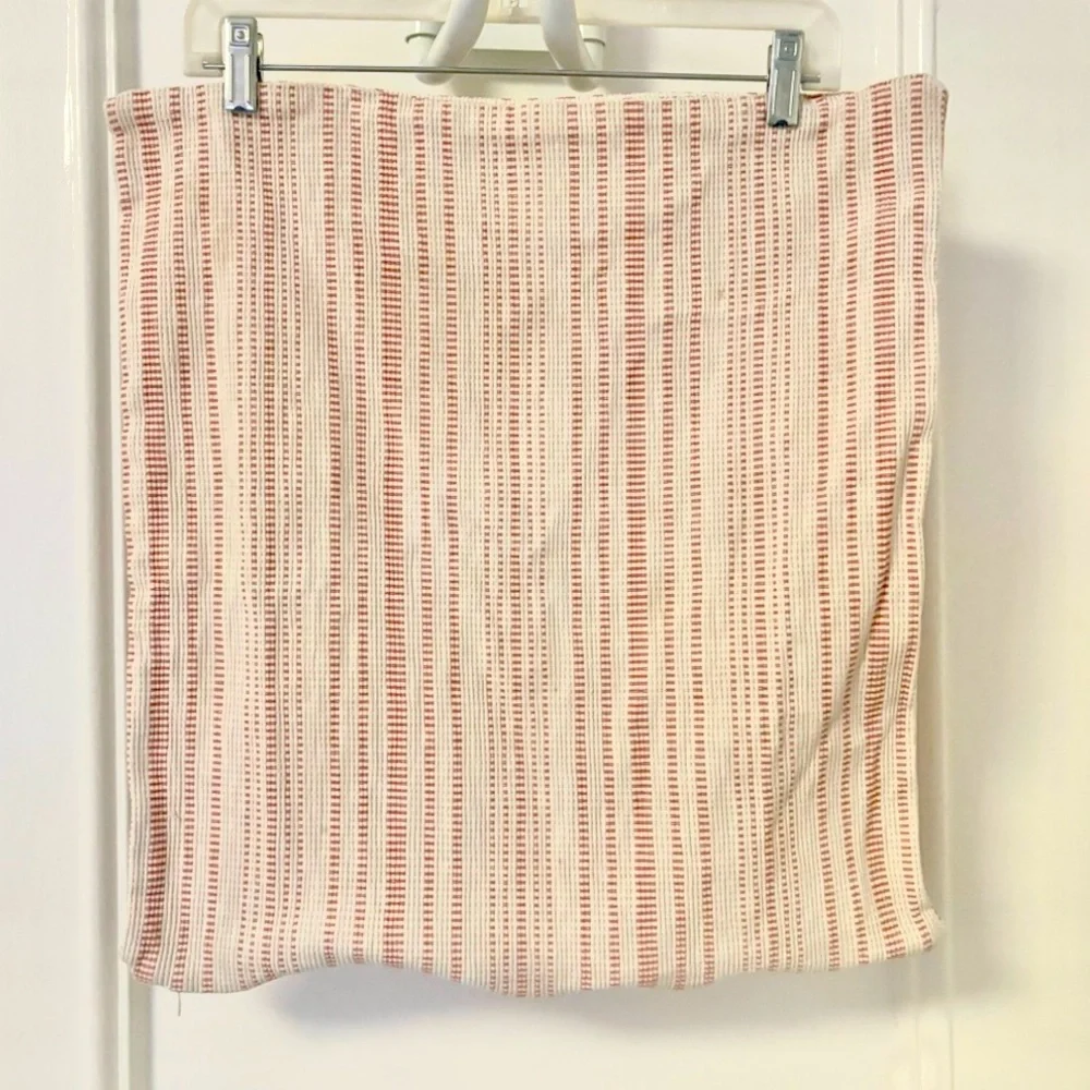 Lauren Striped Red and Cream Pillow Case set of 2